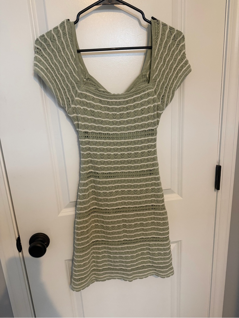 Hollister Sage Green Knit Mini Dress XS